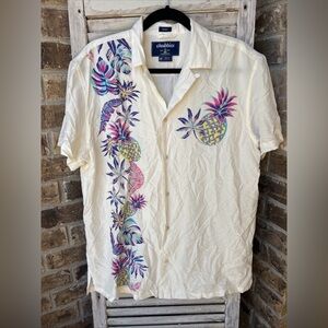 NWOT Chubbies Rayon Sunday Shirt Mens  BFF 1 Short Sleeve Shirt Sz M Pineapple.